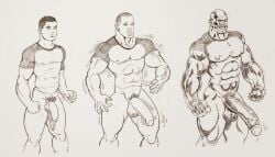 siproites monochrome gay traditional_media male male_only tagme original 2014 transformation