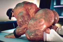 xerxes_yelnos male male_only gay bara muscular muscular_male do_you_find_men_with_big_butts_attractive meme solo showing_ass ass_focus