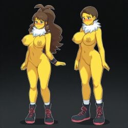 ai_generated body_paint bodypaint female female_only hilda_(pokemon) hypno hypnofication hypnotized public_nudity
