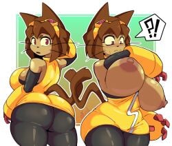 2026 big_breasts breasts breasts_out clothed clothing female female_only furry furry_female furry_only gameoverse glitch_productions kayl kayl_nsfw kit_(gameoverse) nipples tagme