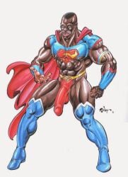 siproites gay traditional_media male male_only tagme 2015 superman_(series) superman dark_skin