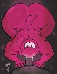 freeposers gobbles_(gameoverse) muscular on_knees blowjob gay male/male cum_in_mouth praise huge_ass