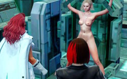 3d 3girls anna_williams bondage completely_nude convenient_censoring crimson_viper crossover embarrassed embarrassed_nude_female grace_ashcroft humiliation metal_gear metal_gear_solid only_one_naked resident_evil resident_evil_9:_requiem scene_reference street_fighter street_fighter_6 tekken tekken_8