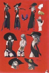 1girls ass atlus back_tattoo backless_dress black_dress black_lipstick black_nail_polish braless breasts choker cleavage dress dress_aside dress_removed earrings elbow_gloves exposed_thighs eyeshadow female fishnet_legwear fishnets formal_wear from_behind garter_belt garter_straps gun hat high_heels hips holster lipstick long_hair looking_at_viewer looking_away looking_back makeup official_art panties persona persona_5 playing_card posing purple_panties red_background sae_niijima shadow_sae shadow_self_(persona) sideboob silver_hair small_breasts smile smiling spiked_choker tattoo tattooed_arm tattoos thigh_peek thighhighs thighs tomomi_ishikawa topless upskirt wide_brim_hat yellow_eyes