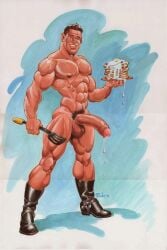 siproites gay traditional_media male male_only tagme original tan_skin tanline