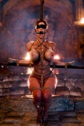 3d arms_behind_back arms_tied bdsm bdsm_gear blindfold bondage bound bound_arms bound_breasts bound_legs braid breast_bondage breasts_tied brown_eyes brown_hair busty captive captured captured_heroine crying crying_with_eyes_open defeated defeated_heroine degradation endured_face exposed exposed_breasts female female_focus female_only forced gag gagged hourglass_figure lara_croft lara_croft_(classic) long_hair nude nude_female nudity rope rope_bondage serpentorder tagme tied_up tomb_raider tomb_raider_(classic) wide_hips