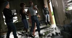 abigail_anderson defeated_heroine gunpoint male muscular_female naked_female rape_slave