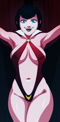 1girls areolae armpits breasts cleavage cosplay fangs female female_only hotel_transylvania hourglass_figure looking_at_viewer mavis_dracula nipples nipples_visible_through_clothing open_mouth see-through sling_bikini solo triplexmile vampire vampirella_(cosplay)