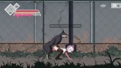 1girls animated canine cum cum_in_pussy cum_inside doggy_style english_subtitles female female_penetrated fence feral feral_on_female feral_penetrating forced jashinn knot knotted knotted_penis knotting knotting_position moan moaning moaning_in_pleasure mp4 school_uniform schoolgirl schoolgirl_uniform sex sex_from_behind short_hair skirt sound stockings syahata's_bad_day tagme teen teenage_female teenage_girl teenager text text_box video video_game video_games white_hair zoophilia