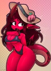 lord380 original_character original swimsuit demon_girl undercut tagme thick_thighs cleavage
