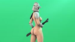 1girls 3d armor armwear background breasts clone_trooper cyan_background faceless_character faceless_female female female_only green_background helmet human human_only light-skinned_female light_skin medium_breasts military_uniform nipples nude pinup pose rear_view rosafelix rule_63 shoulder_pads simple_background soldier solo source_filmmaker standing star_wars uniform vambraces white_skin