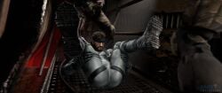 daemoncollection render 3d 3d_(artwork) male_only male captured bondage fully_clothed skin_tight bodysuit bdsm