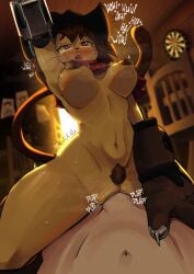 bandana big_areola big_ass big_boobs big_breasts big_butt big_nipples big_thighs brown-haired_female brown_body brown_fur brown_hair brown_nipples brown_pubic_hair brown_skin brown_tail cat_girl cat_humanoid cat_tail catgirl cowboy cowboy_hat cowboy_hat_only cowboy_outfit cowgirl cowgirl_position cowgirl_sex daniart_xd fang fangs feline_humanoid feline_tail flat_belly furry furry_female furry_only furry_tail gameoverse glitch_productions hat_only headwear_only kit_(gameoverse) magenta_eyes pubic_hair pubic_tuft rubberross straight tan-skinned_female tan_body tan_fur tan_skin tanned_skin vaginal_penetration whiskers
