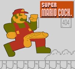 2d 2d_(artwork) 2d_artwork artist_logo artist_signature clothed cock cock_out digital_drawing_(artwork) digital_media digital_media_(artwork) ferman italian jumping male_only mario mario_(series) retro retro_artstyle shoes solo_focus solo_male super_mario_bros.