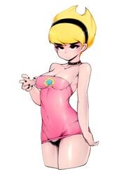 1girls blonde_hair breasts cartoon_network choker cleavage female female_only hairband hourglass_figure mandy mandy_(billy_and_mandy) nail_polish panties slugbox solo teenager the_grim_adventures_of_billy_and_mandy