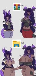 balls big_ass big_breasts big_penis boobs dickgirl futanari intersex nova_(the_novarits) penis rits_(the_novarits) the_novarits thick_thighs