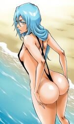 tensei_shitara_slime_datta_ken that_time_i_got_reincarnated_as_a_slime rimuru_tempest sling_bikini shao145 ai_generated solo solo_female 1girls 1boy bikini micro_bikini blue_hair tite_kubo_style small_breasts huge_ass big_ass large_ass light_skin