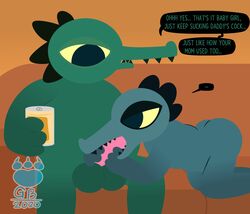 2020 absurd_res alcohol alligator alligatorid ass balls bea_santello beer beverage beverage_can bunnybara crocodilian daughter dialogue duo english_text father father_and_child father_and_daughter female furniture genitals green_body hi_res incest male male/female mr_santello_(nitw) night_in_the_woods oral parent parent_and_child reptile scalie sex sitting sofa speech_bubble teeth text video_games