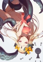 1futa abigail_williams_(fate/grand_order) black_bow blonde_hair bow breasts censored erection fate/grand_order fate_(series) futa_only futanari gradient_hair hairbow highres intersex key keyhole long_hair looking_at_viewer multicolored_hair navel nude object_hug orange_bow penis pointless_censoring polka_dot polka_dot_bow seductive_smile silver_hair small_breasts smile solo stuffed_animal stuffed_toy sweat tajuu_jinkakuno_kaze teddy_bear tentacle upside-down vaginal_penetration very_long_hair