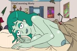 huge_breasts in_bed planetina rick_and_morty sbb