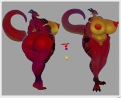 2017 anthro ass big_breasts big_butt breasts digital_media_(artwork) dragon fangs female forla_(candescence) horn huge_breasts huge_butt invalid_tag plump_labia pussy slightly_chubby thick_thighs tinder voluptuous wide_hips