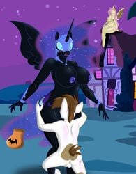 2017 alicorn anthro anthrofied areola balls bat_pony big_breasts blue_eyes blush breasts caught cunnilingus cutie_mark dark_persona el-loko equine female flutterbat_(mlp) fluttershy_(mlp) friendship_is_magic horn huge_breasts male mammal monster_girl my_little_pony nightmare_moon_(mlp) nipples open_mouth oral pipsqueak_(mlp) princess_luna_(mlp) sex straight straight_hair tongue vaginal_penetration wings