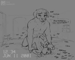 1boy 1girls 2020 adam_wan age_difference anthro anthro_on_anthro anthro_penetrated anthro_penetrating anthro_penetrating_anthro bird_dog camera_overlay canid canine canis cub dialogue domestic_dog duo english_text female female_penetrated from_behind_position fur hunting_dog labrador looking_at_viewer male male/female male_penetrating male_penetrating_female mammal nude older_male penetration retriever sex speech_bubble tail text young younger_female zaush