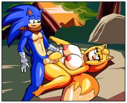 big_breasts big_penis breasts canine deathlyfurry female fox hedgehog huge_breasts huge_cock male mammal penis sex sonic_(series) sonic_boom sonic_the_hedgehog superbunnygt zooey_the_fox