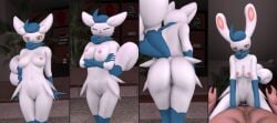 anthro anthro_penetrated ass big_butt bodily_fluids breasts cum duo ear_eyes ejaculation female first_person_view generation_6_pokemon genital_fluids hands-free hi_res human human_on_anthro human_penetrating human_penetrating_anthro interspecies male male/female male_pov mammal meowstic nintendo penetration pokemon pokemon_(species) pokensfm presenting presenting_hindquarters sex tuft unusual_anatomy vaginal_penetration