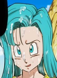 ai_generated bulma_briefs bulma_briefs_(garlic_jr_saga) cum_on_face dragon_ball dragon_ball_z edit screenshot