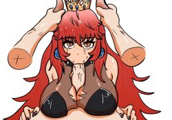 bhdptopnotch12 dragon_girl dragon_horns dragon_humanoid fellatio horn_grab large_breasts paizufella paizuri paizuri_under_clothes penis red_hair virtual_youtuber vshojo vtuber zentreya