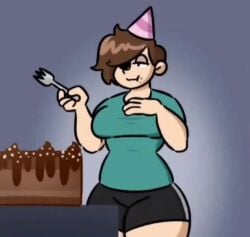 1girls 2024 animated ass_expansion bbw belly belly_bulge belly_button belly_expansion belly_overhang big_ass big_belly big_breasts big_butt big_hips birthday_cake birthday_hat bottom_heavy breast_expansion brown_hair color eating expansion fat fat_ass fat_belly fat_fetish fat_rolls fat_thighs fluffystuffy21 front_view growing growth hip_expansion huge_ass huge_belly huge_butt large_ass large_belly large_breasts large_butt large_hips looking_down navel obese obese_female overweight overweight_female ripped_clothing short_hair shorts side_view solo_female solo_focus sound ssbbw tagme thick thick_ass thick_legs thick_thighs thigh_expansion torn_clothes torn_clothing video voluptuous weight_gain wide_hips