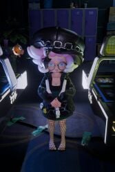 1girls 3d annie_(splatoon) blender enigmaj female_focus light-skinned_female looking_at_viewer moe_(splatoon) nintendo solo_female splatoon