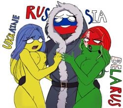 1man 2women belarus_(countryhumans) countryhumans countryhumans_girl edited russia_(countryhumans) ukraine_(countryhumans)