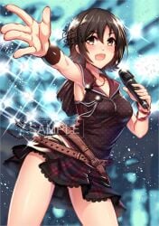 brown_eyes brown_hair final_fantasy final_fantasy_xv iris_amicitia looking_at_viewer short_hair singing smile smiling tagme