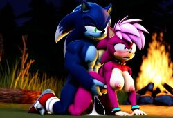 ai_generated ass blue_body breasts campfire incest incest_(lore) magenta_fur male/female night novelai pink_hair sex sonia_the_hedgehog sonic_(series) sonic_the_hedgehog sonic_the_hedgehog_(series) sonic_underground straight vaginal_penetration veiny_penis werehog