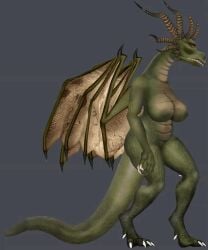 1girls 3d animated anthro book_of_korvald breasts claws dragon dragoness female female_focus female_only game_cg monster monster_girl nipples scalie sharp_teeth solo solo_female solo_focus wings