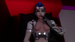 1girls 3d alternate_costume blender breasts eyes female female_only overwatch solo talon_widowmaker theyungbasedgod7 widowmaker