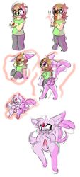 2017 balls blush eeveelution erection espeon eyewear glasses humanoid male nintendo penis pokémon_(species) pokemon rockii simple_background tail transformation video_games white_background