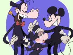 disney fellatio female horace_horsecollar horse lesorgnsfw male mickey_mouse minnie_mouse mouse nude sex threesome