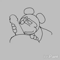 2d_animation animated anthro anthro_male cock disney goodbudsog_(artist) goofy_smile grey_background handjob human human_on_anthro ibispaintx looking_at_penis looking_at_viewer loop looping_animation mickey_mouse monochrome mp4 no_color pov stroking_penis tagme video wiggling_ass