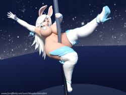 1girls 3d animal_humanoid bimbo bunny_ears bunny_girl clothing female footwear high_heel_boots high_heels humanoid idsaybucketsofart lagomorph looking_at_viewer mammal monster_girl pole_dancing rabbit_humanoid shoes solo sponty stripper stripper_pole url voluptuous