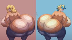 2girls anthro anthro_female ass ass ass_bigger_than_head ass_focus big_ass big_breasts big_butt blonde_female blonde_hair blue_eyes breasts breasts breasts breasts_bigger_than_head breasts_out butt_bigger_than_head butt_focus evedeve exposed_ass exposed_breasts female female_only green_eyes huge_ass huge_breasts huge_butt hyper hyper_ass hyper_butt jeans plump plump_ass plump_boobs plump_breasts plump_butt plump_lips tawna_bandicoot tawna_bandicoot_(crash_4) thick thick_ass thick_butt thick_legs thick_thighs tight_clothing tight_jeans tight_pants