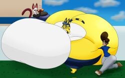 ankha ankha_prime_(user3345) big_ass big_breasts breasts bubble_butt female furry huge_ass huge_breasts hyper_ass hyper_breasts justin_(user3345) olivia_(animal_crossing) thick_thighs user3345 wide_hips