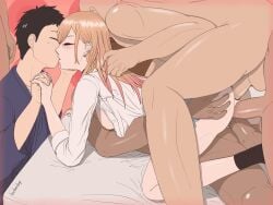 1girls 5boys anal bed benbendog breasts breasts_out double_vaginal gangbang gojou_wakana hand_on_ass holding_hands holding_hands_while_penetrated kissing kissing_while_penetrated kitagawa_marin multiple_boys multiple_penises my_dress_up_darling netorare partially_clothed pulling_hair school_uniform socks sono_bisque_doll_wa_koi_wo_suru surrounded triple_penetration
