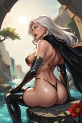 1girls ai_assisted ai_generated ai_hands bubble_butt coffin_comics death_(personification) elbow_gloves lady_death looking_at_viewer looking_back seductive_look thighhighs voluptuous voluptuous_female white_hair