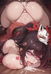 ai_generated angry angry_face big_breasts chinese_clothes cum cum_in_ass cum_on_face glowing_eyes honkai:_star_rail hypet penetration pinned_down sex_from_behind sparkle_(honkai:_star_rail) thick_thighs tongue_out vomiting_cum