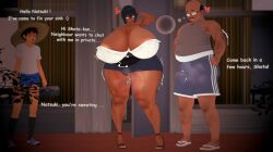 3d age_difference ass_bigger_than_head ass_visible_through_thighs big_areola big_ass big_belly big_breasts big_butt big_nipples big_thighs breasts breasts_bigger_than_head brown_body brown_skin bulge dark_skin fanart heels huge_ass huge_breasts imminent_sex juujia koikatsu nail_polish natsuki_(amazon) ntr outdoors pussy_visible_through_clothes smaller_male thick_ass thick_hips thick_legs thick_thighs thighs toes ugly_bastard ugly_man