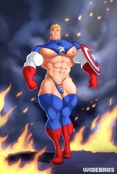 captain_america male male_focus male_only marvel marvel_comics masculine muscular solo solo_male steve_rogers thong underwear widebros