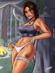 brown_eyes brown_hair busty female female_focus female_only hourglass_figure lara_croft lara_croft_(survivor) long_hair ponytail sparkietheartist tomb_raider tomb_raider_(survivor) wide_hips